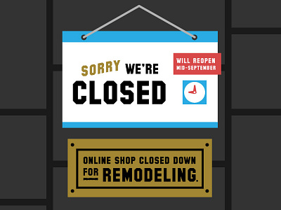 Closed signage vector