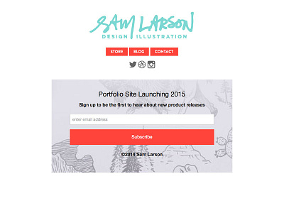 Sam Larson Art signup svg website