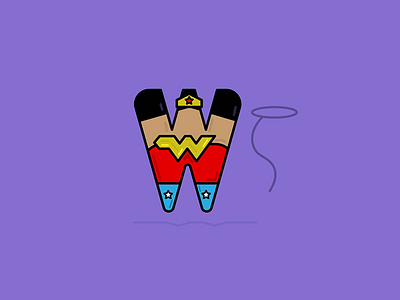 W is for Wonder Woman comics dc comics vector woman wonder woman