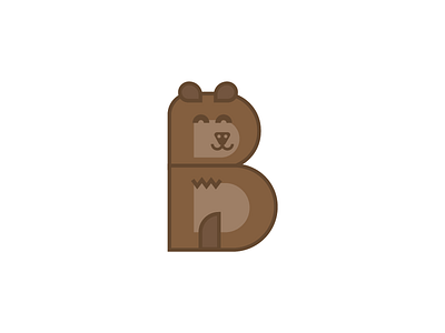 Bear alphabet animal alphabet bear type typography
