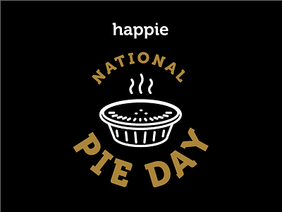 Happie National Pie Day day food national pie pot pie vector yum