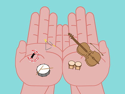 Music Hands cello drum hands lessons music tambourine triangle vector