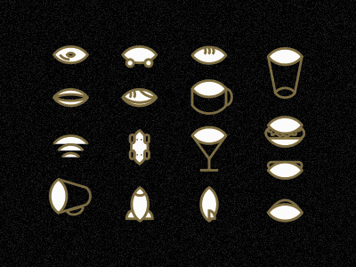 Eye-cons app enamel icons pin