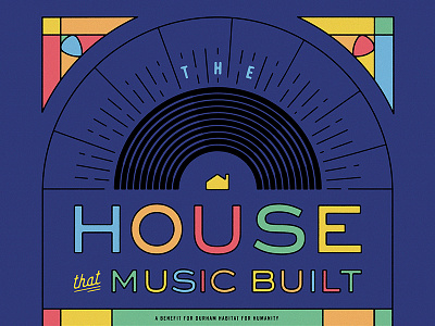 Habitat Poster colors diverse house music outline poster stained glass