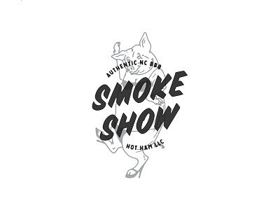 Hot Ham barbecue bbq branding hog identity illustration logo pig show smoke