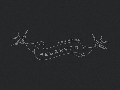 Seat's Taken branding hospitality identity menu reserve restaurant tattoo