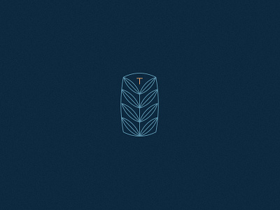 Olive Branch blue branding icon identity leaf leaves logo mark