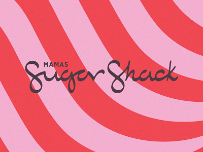 Sugar Shack blue branding identity logo pastel red retro sugar sweets white