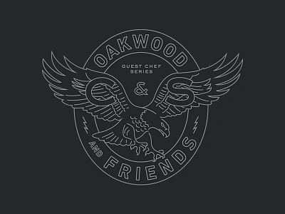 Oakwood & Friends bar branding business card card collateral hospitality identity menu postcard print restaurant