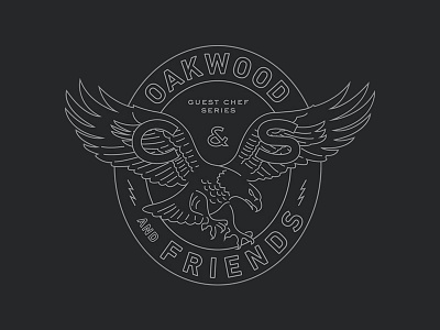 Oakwood & Friends bar branding business card card collateral hospitality identity menu postcard print restaurant