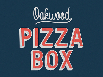 Oakwood Pizza Box branding food logo menu new york restaurant slice