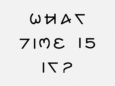 What Time Is It? clock gothic lettering numbers type typography