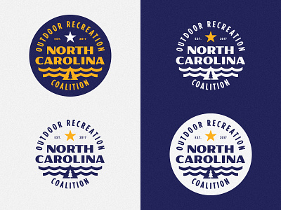 NCORC badge brand branding identity logo mountain nc north carolina outdoors recreation sea seal