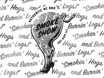 Smoke Show BBQ branding food hospitality identity illustration logo restaurant