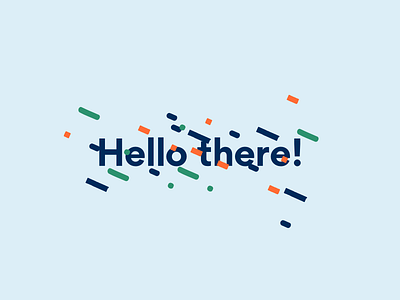 Hello There! confetti hello pattern type typography