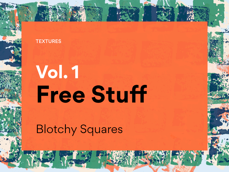 Free Stuff - Blotchy Squares asset download free freebie giveaway illustrator ink paint pattern photoshop texture vector