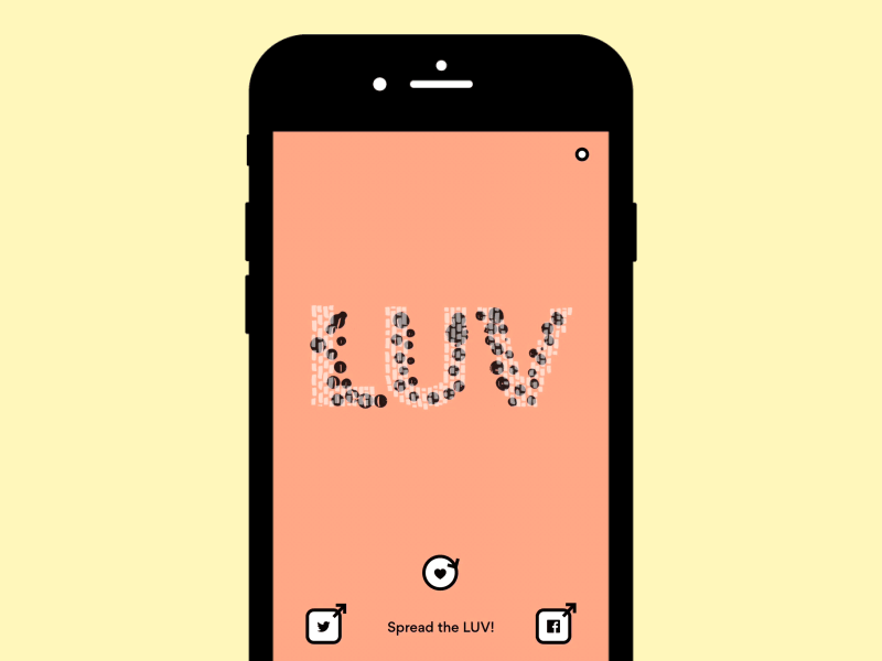 LUV - Mobile Site analog digital hand drawn hearts mobile type typography valentine valentines vday website