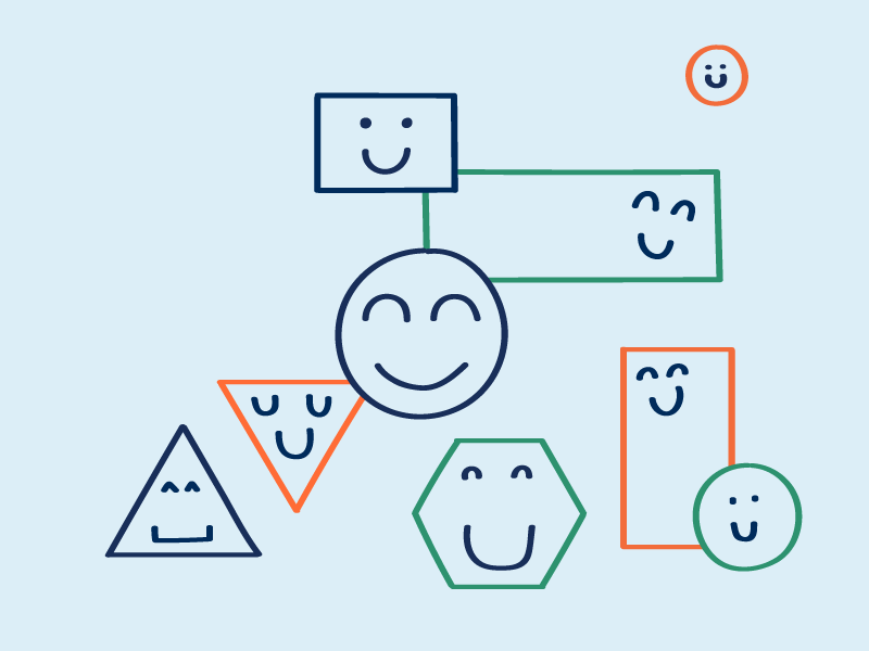 Happy Faces animation faces gif happy shapes vector