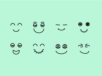 Facial Expressions branding cute face fun times good times illustration line icon smile