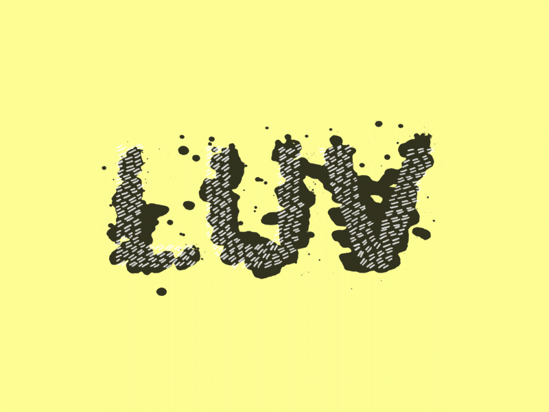 LUV - Digital Valentine analog app hand drawn love luv social content typography valentine website