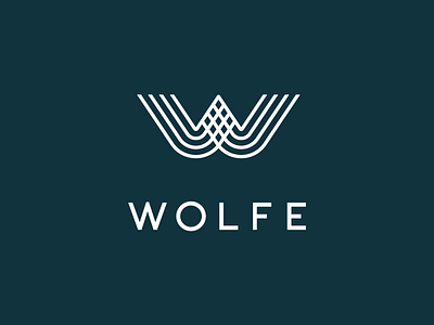 Wolfe Interior Design Logo branding custom emblem interior design logo monogram typography wordmark