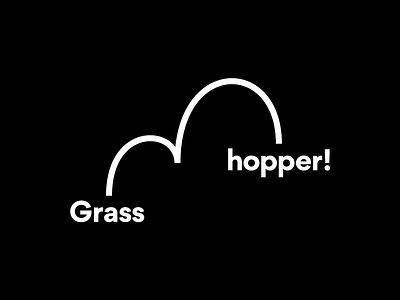 Grasshopper Logo black and white branding hop logo restaurant