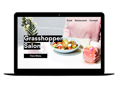 Grasshopper Website clean creative direction desktop minimal modern photography restaurant website