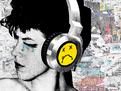 Soundtrack For Your Sad Life cutout art music punk xerox zine art