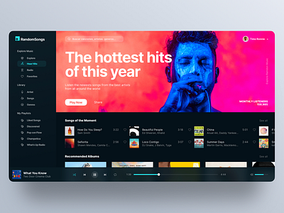 RandomSongs Concept interface music ui