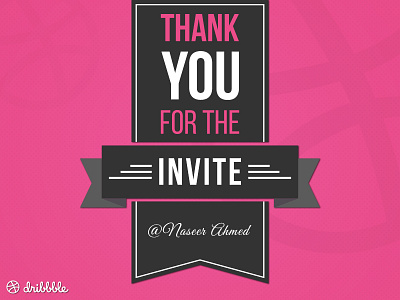 Hello Dribbble! charcoal debut first shot hello dribbble invite pink shot