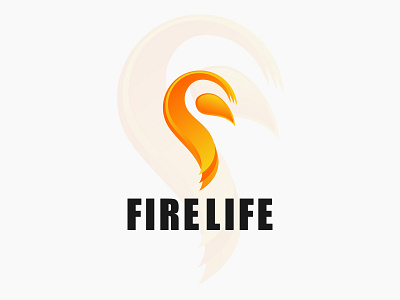 Fire Life Logo Design design fire illustrator life logo orange yellow