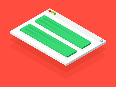 Isometric Chrome browser chrome green illustration isometric ps red