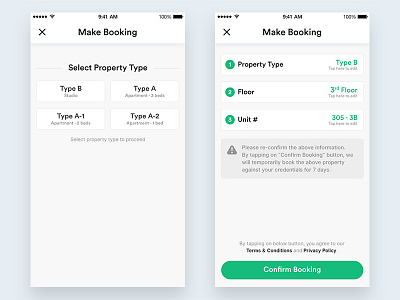 Property App - Make Booking