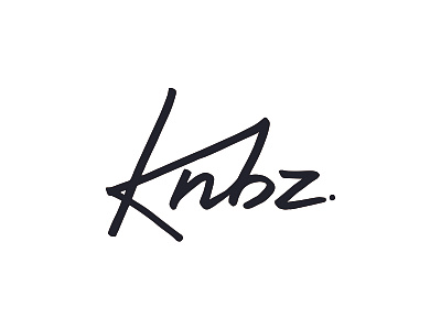 Knbz brand branding cannabis handwritten lettering logo pot weed