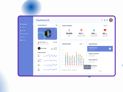 Medical Dashboard crypto design finances health healthcare homepage landing page medical mobile money web2