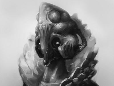 Alien Portrait concept art illustration