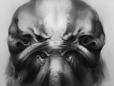 Alien Portrait concept art illustration