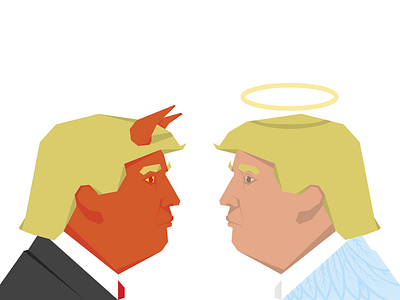 Good vs Evil artwork drawing evil illustration illustrator president trump vector
