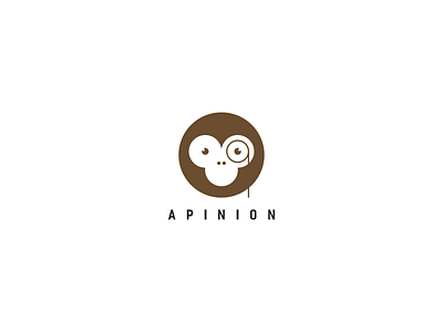 Apinion application design graphic illustration logo logotype monkey