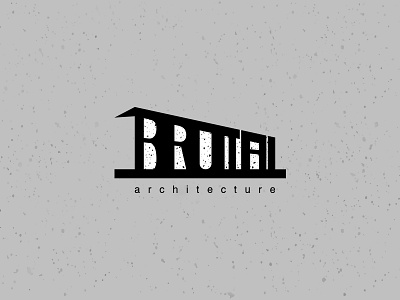 Brutal Architecture Logo architecture brutalist concept concrete design logo negative space