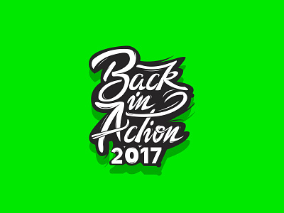 Back In Action breakdance design festival logo logotype type typography