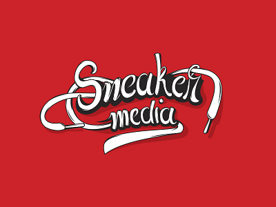 Sneaker Media blog drawing handmade logo logodesign logomaker logotype sneaker type typography