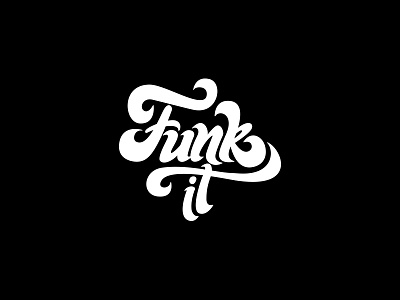 Funk It funk handmade lettering logo music vector