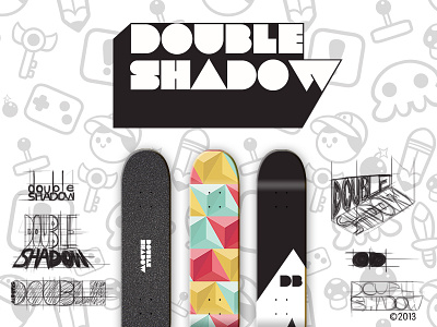 Double Shadow Brand brand branding design icon illustration logo mockup process shadow skate