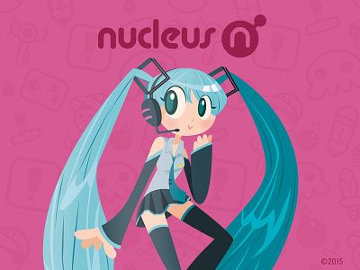 Hatsune Miku for Gallery Nucleus character cute design gallery gallerynucleus hastune hatsunemiku illustration miku nucleus official