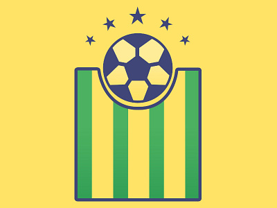 Champions brazil icon soccer stickermule vector