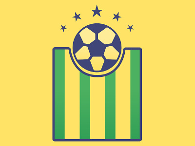Champions brazil icon soccer stickermule vector
