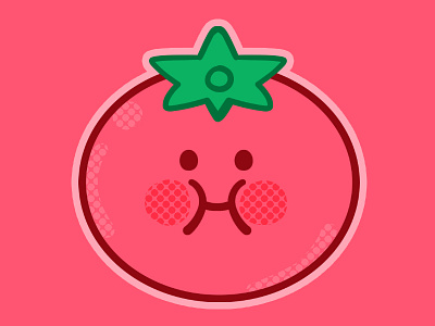 Tomato Dribbble character design illustration stickermule tomato