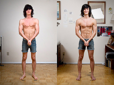 The Bony to Beastly Experiment before and after ectomorph fitness muscle photography transformation