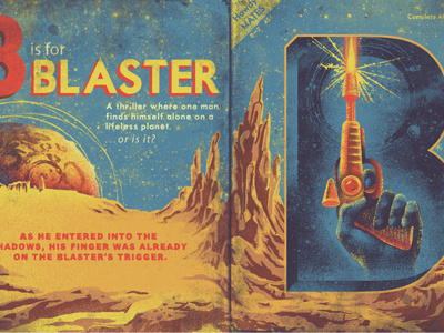 Blaster spread b book cover scifi space